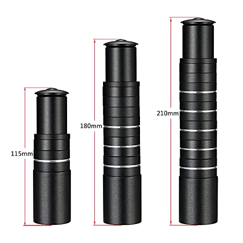 Boenoea Bike Stem Riser Bike Fork Stem Extender 115Mm 150Mm 180Mm 210Mm Aluminium Alloy Bicycle Handlebar Raiser Head Up Adapter For Mountain Bike, Road Bike, Mtb, Bmx, Fixie #TOP1
