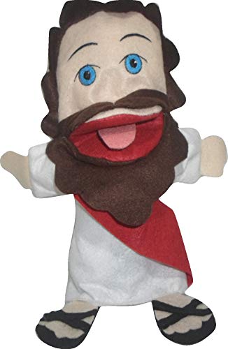 FANTOCHE DE MÃO BÍBLICO JESUS DE NAZARÉ - MED APROX 28X14CM - TIA PAULA FANTOCHES (BRANCO, 28)