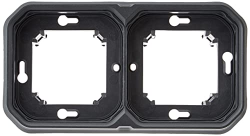 Support étanche Plexo 2 postes anthracite Legrand pour terrasse et garage - 2