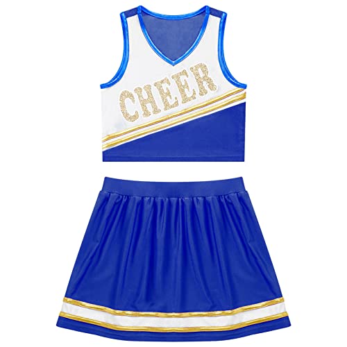 Disfraz uniforme animadora niña azul 16 años miniatura 6