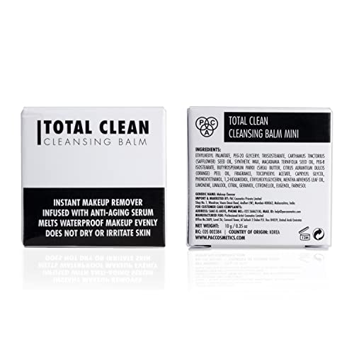 Image of PAC Total Clean Cleansing Balm Mini | Melts Waterproof Makeup Instantly | Non Drying & Non Irritating