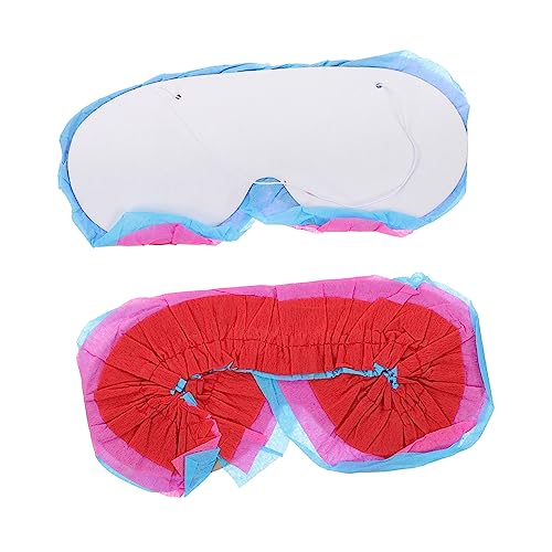 Healvian 2個皮ナタ眼罩 子供向け誕生日パーティー用コスプレアクセサリー