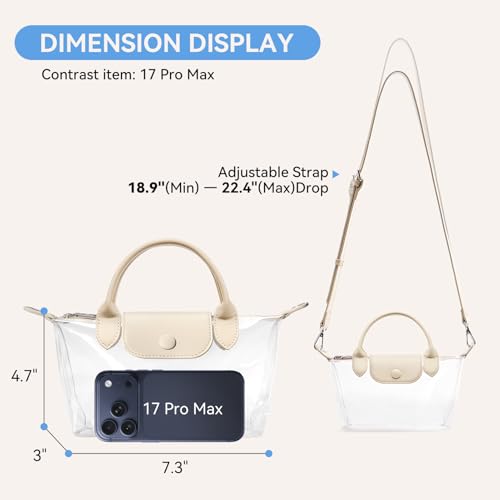 Image of BOSTANTEN Clear Bag for Stadium Approved Crossbody Purse Handbags for Concerts Sports Events