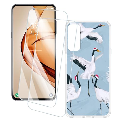 OAGELIM 2�Z�b�g �X�N���[���v���e�N�^�[ + �P�[�X TCL 20L+ T775H (6.67 �C���`) �Ƃ̌݊������� �A�[�e�B�X�e�B�b�N�J�X�^���v�����g�J�o�[�Ƌ����K���X�t�B���� �X�N���b�`�h�~ (��)