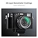 K&F Concept (Black Frame) MC UV Filter + Metal Square Hood + Magnetic Lens Cap Kits for Fujifilm X100 Series Accessories (X100, X100S, X100F, X100T, X100V, X100VI)-28 Multi-Coatings, HD Waterproof