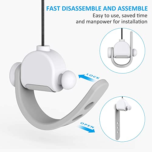 [Pro Version] Kiwi Design Vr Cable Management, 6 Packs Vr Pulley System Fits Quest/Rift S/Valve Index/Htc Vive/Vive Pro/Hp Reverb G2/Psvr/Ps Vr2 Vr Accessories, Compatible With Quest 2 Link Cable #TOP7