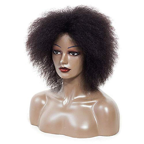 Perruque courte noire solution volume pour cheveux plats style fluffy tête explosive - 3