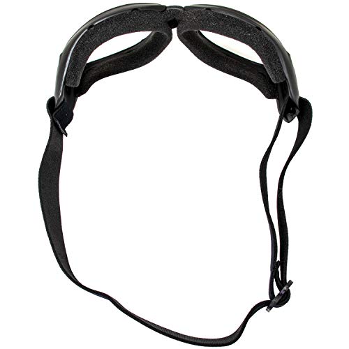 Global Vision Eliminator Padded Motorcycle Riding Goggles For Men And Women (Black Frame/Clear Lens) #TOP3