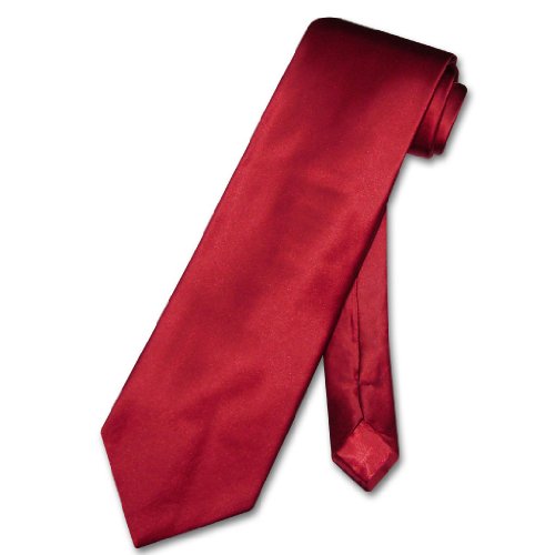 Biagio 100% SILK NeckTie Solid Dark RED Color Men's Neck Tie