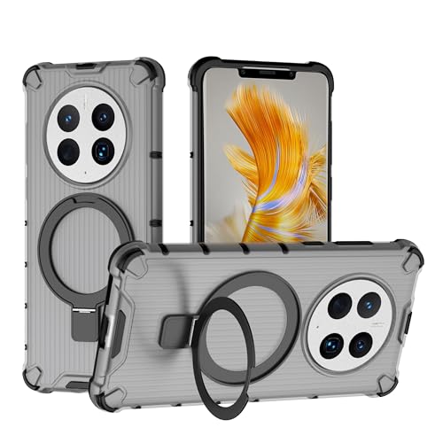 Rfvzubemok Compatible with Huawei Mate 50 Pro Kickstand Case,Compatible with Huawei Mate 50 Pro 4G DCO-AL00 DCO-LX9 Bracket Shell (Hard PC+TPU) 2 in 1 Phone Cover Black