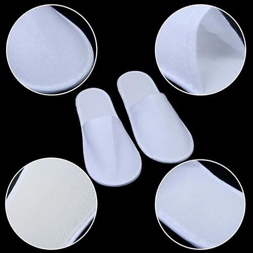 Doberyl Unisex-Adult Jackpro Comfort Doberyl White Black Disposable Terrytowels Slippers For Home Spa Party Guest Salons Hotels Hospitals Chappal Bedroom Sandal And Home (Free Size) (White,6) - Image 6 thumbnail