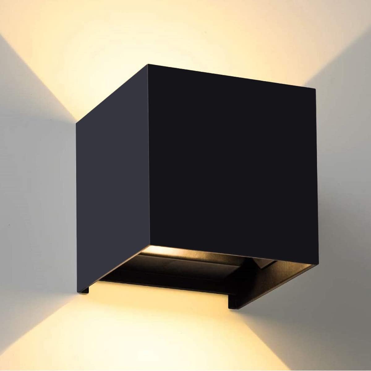 Teramo led APPLIQUE LED CUBO 12 WATT IP65 IMPERMEABILE DA INTERNO ED ESTERNO LAMPADA CON ANGOLO LUCE REGOLABILE UP DOWN LUCE CALDA NATURALE FREDDA (FREDDA 6400K, BIANCO)