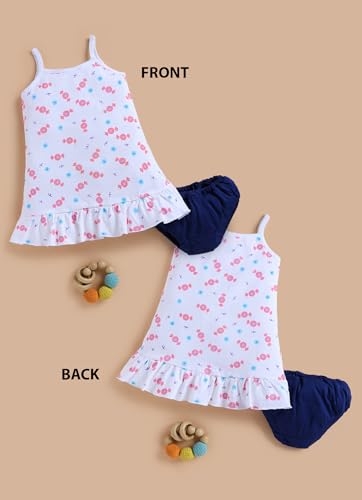 Image of LuvLap Baby Girl 100% Cotton Sleevless Girls Frock Pack of 3