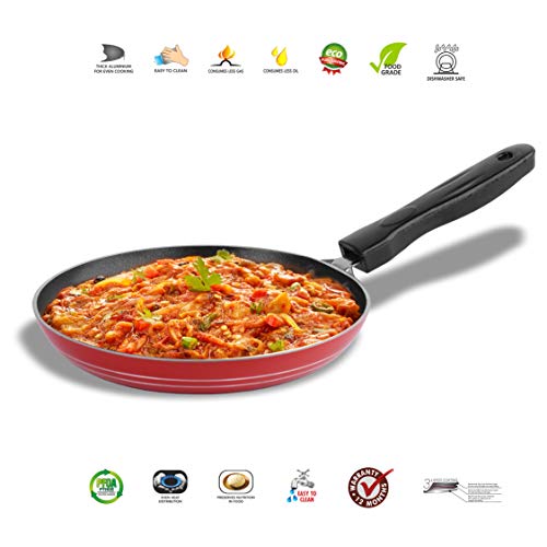Image of Sumeet 2.6mm Non stick Tapper pan -0.5Ltr - 17cm Dia (Red)
