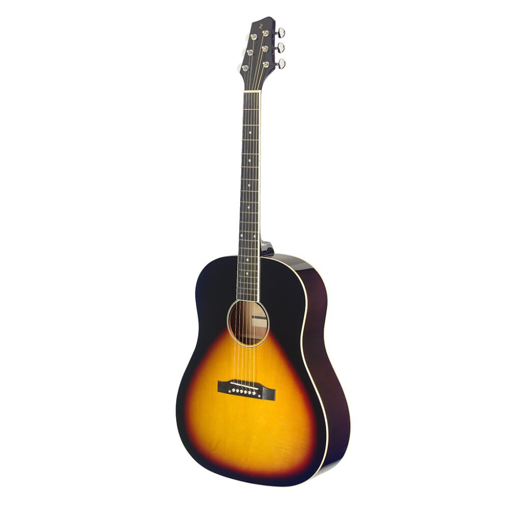 Stagg Slope Shoulder Dreadnought-Gitarre, Linkshänder, Sunburst