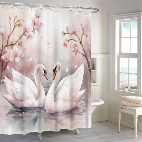 ASDCXZ Swan Shower Curtain 180x180 cm - Image 3
