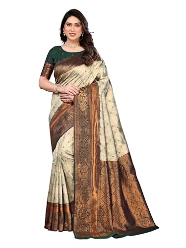 Image of Women's Kanjivaram Soft Silk Banarasi Saree With Blouse Piece | Banarasi Sari For Women | Saree with Blouse piece