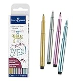 faber castell brush markers review Resistente a la luz Faber-Castell Pitt Pen metálico tipo cartera (Pack de 4)