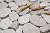 Simple Tile - Marble Mosaic Tile for Kitchen Backsplash, Bath Bathroom Floor, Etc, River Rock Collection, Mixed Rounds, 12"X12"X3/8", Tumbled (Sample 5.5"X5.5", MM 9502-White Oak)
