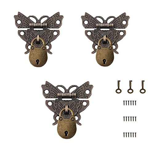Juliyeh de Retro Mariposa Pestillo Butterfly Latch, Antique Bronze