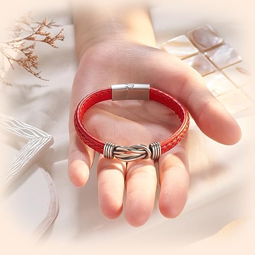 FYUKISS-Forever-Linked-Together-Leather-Bracelet-for-Daughter-Granddaughter-Wife-Mom-Niece-Birthday-Christmas-Mothers-Day-Gifts-for-Her