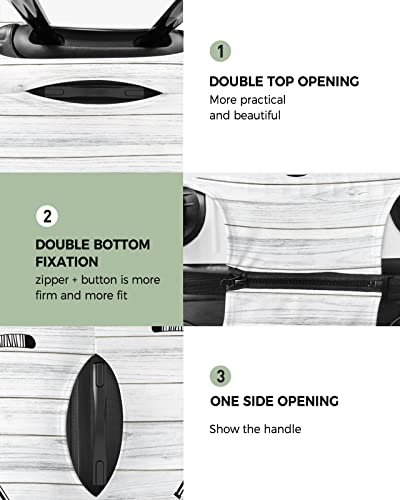 Travel Luggage Cover Medium Suitcase Cover Fit for 22-25 Inch Luggage Luggage Protector Suitcase Cover Scratchproof Hockey Sports Vintage Wooden Board Luggage Cover Protector for Suitcase2