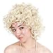 Women 80s Clothes Fashion Wig Rocker Metal Halloween Costume Wig Blonde Curly
