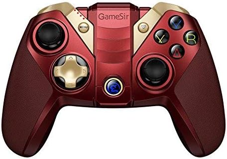 Z góry na dół view GameSir M2 MFi Wireless Gamepad, pokazujący jego przyciski i ergonomiczną konstrukcję.