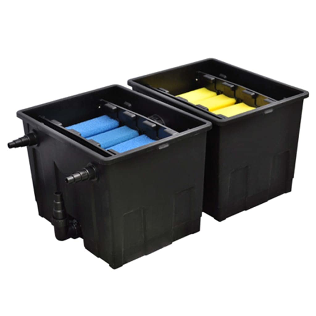 vidaXL Filtro Bio per Stagni e Laghetti con Kit Materiale Filtrante Biologico