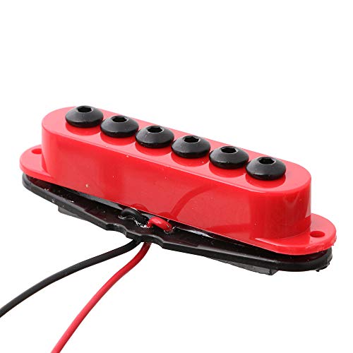 Lylyws Set Of 3Pcs Electric Guitar Pickup Sss Single Coil For Neck Middle Bridge Position (Red) #TOP5