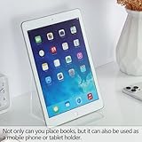 Book Ends - 2Pcs Clear Acrylic Bookends, Bookshelf Desktop Book Organizer Stationery Book Ends for Shelves, Plastic Book Holders Bookracks Divider Stopper Decorative for School, Library, Office, Home - Image 6