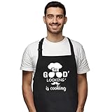 loraleo Funny Apron for Men Kitchen Cooking Aprons with 2 Pockets Adjustable Bib Aprons Chef BBQ...