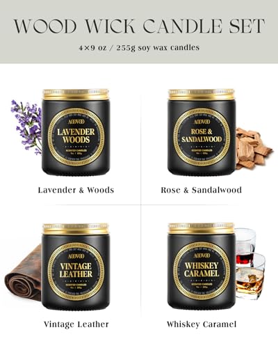 AOOVOO-Scented-Candles-for-Men-Candles-for-Home-Scented-Soy-Candles-Scented-Candles-Set-Men-Candle-Set-Rose-SandalwoodWhiskey-CaramelLavenderLeather-Candles-Set-T AOOVOO Scented Candles for Men Candles for Home Scented Soy Candles Scented Candles Set Men Candle Set Rose SandalwoodWhiskey CaramelLavenderLeather Candles Set T