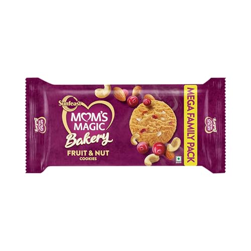 Image of Sunfeast Mom's Magic Bakery Fruit & Nut | Crunchy Cookies Loaded with Fruits & Nuts, 438g