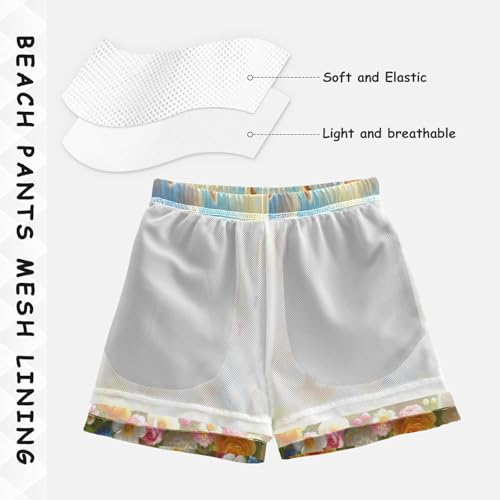 Easter Bunnies Egg Boys Swim Trunks Quick Dry Toddler Swimsuit Boy Bathing Suits Board Shorts Swimwear M Multi4