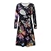 Brosoneto Butterfly Women's Fall Maternity Nursing Dress Long Sleeve Floral Midi Dress Pregnancy Dresses Crew Neck Casual Trendy for Women Fashionable Breastfeeding Clothes Knee Length