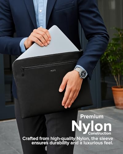 Image of TUMI 16 /15- Inch Laptop Sleeve Case Official Licensed by CG Mobile - Ballistic Nylon Protective Laptop /MacBook Bag, Durable & Stylish Slim Laptop Sleeve for Men & Women - Black