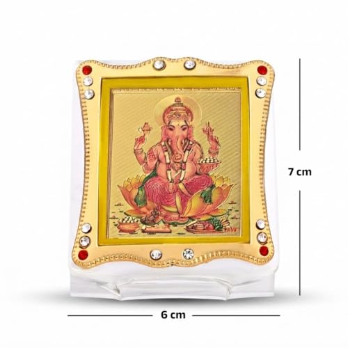 Image of Ganesha Car Dashboard | Showpiece Decor Car Idol, Table Decor Religious Frame for Pooja, Prayer and Gift