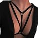 NYKKOLA Harness Bra, Women Alluring Harness Bra Elastic Cage Bra Strappy Hollow Out Bra (Large, Black)