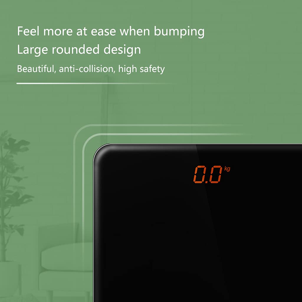 Báscula digital de baño con pantalla LED de 400 libras para grasa corporal inteligente, báscula de baño negro/rojo/blanco, peso digital, pantalla grande precisa