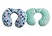 Medi Partners NACKENKISSEN Kinder Nacken Nackenstütze 100% Baumwolle/Minky Baby Nackenhörnchen für auto Kinderwagen autofahrt reisen Schlaf Hals kissen Schlummerrolle (Dreiecke mit minzer Minky)