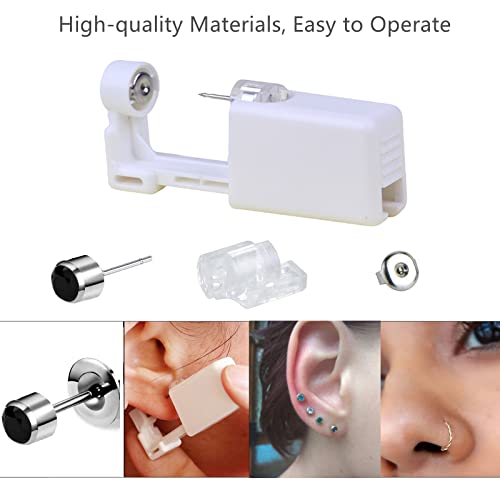 Sxbbsmc Ear Piercing Gun Kit - 6 Pack Ear Piercing Tool Kits With 4 Mm Black Stud Earrings, Surgical Steel Material, Ideal Gifts For Women Men Girls #TOP1