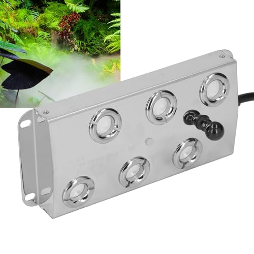 Nebulizzatore Ad Ultrasuoni 6 Teste, Nebulizzatore Ad Ultrasuoni Impermeabile, Umidificatore Nebulizzatore Ad Ultrasuoni per la Conservazione delle Verdure Paesaggio Atmosfera di