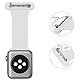 Armband für Apple Watch 38/40/41mm, 42/44/45/46/49mm, Infektionskontrolle Design Pin Fob für Krankenschwestern Hebammen Ärzte Gesundheitswesen (Weiß, 42mm(Series 3)/44mm/45mm/46mm/49mm)