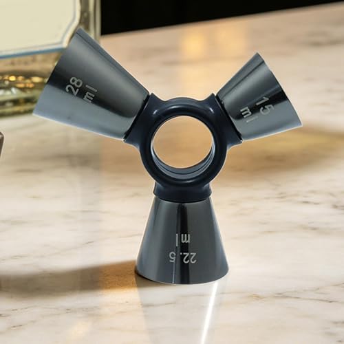 Jigger de bartending ergonómico de 3 extremos para medir cócteles con alta precisión 4