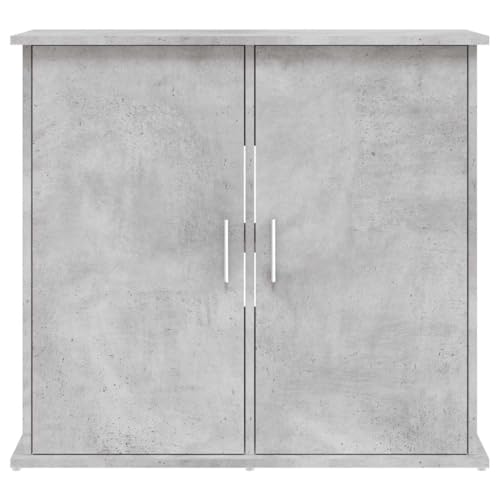 Support d'aquarium robuste vidaXL gris béton meuble de rangement stable - 6