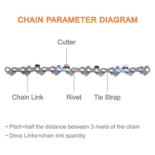 SUNGATOR 3-Pack 18 Inch Chainsaw Chain SG-S62, 3/8