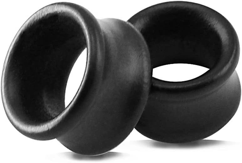 ZS Vintage Natural Brown Black Wood Organic Ear Tunnel Plugs Stretcher Gauges for Men and Women