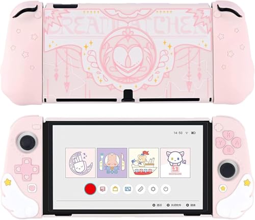 Image of GeekShare Protective Case Compatible with Switch 2 /2017 /OLED - Slim Cover Case with Ergonomic Design for Switch Model- Star Wings (For Switch OLED)