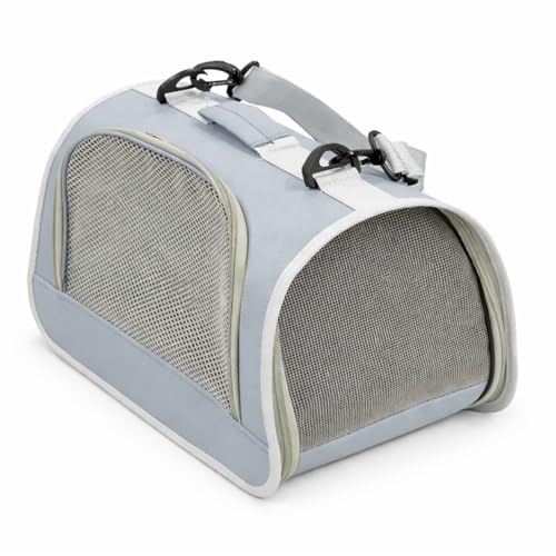 Image of Cat Backpack Carrier Expandable Pet Carrier Backpack for Small Medium Cats Fit Up to 18 Lbs, Foldable Puppy Backpack Carrier for Travel, Hiking (Sky Blue01, 20Lx27Hx38W)